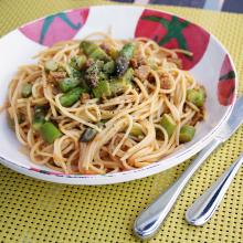 Product picture Creamy Asparagus Noodles with Chorico