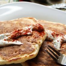 Produktbild Pancakes mit Käse und Zwiebel